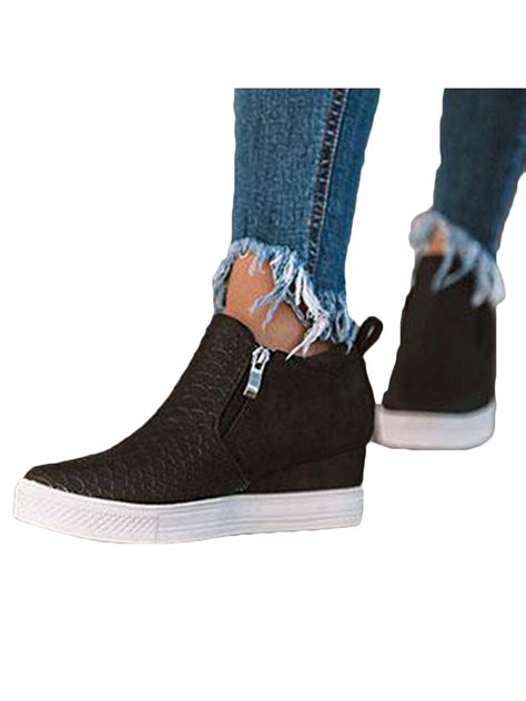 platform sneakers with zipper.